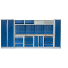 Kvalitný PROFI BLUE dielenský nábytok 4235 x 495 x 2000 mm - MTGS1300AB