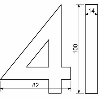 Hliníkové číslo 3 3D brúsený povrch RN.100LV.3.AL.3D