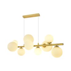 Brilagi - LED Luster na lanku MILLA 10xG9/3W/230V zlatá/biela