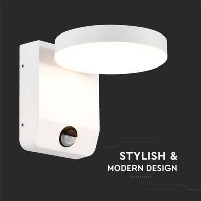 LED Vonkajšie nástenné svietidlo so senzorom LED/17W/230V 4000K biela