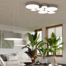 Sivé závesné svietidlo ø 35 cm Atis – Nice Lamps