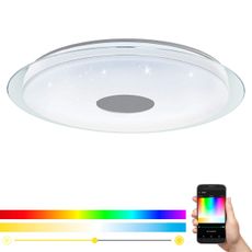 Eglo 98769 - LED RGB Stmievateľné stropné svietidlo LANCIANO-C LED/53W/230V + DO