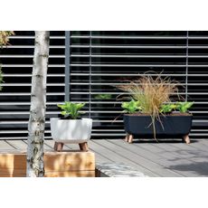 NABBI DGQL400E plastový kvetináč na nožičkách 39 cm krémová