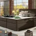 Posteľ Boxspring Divalia 200 x 180, hnedá (látka - bd 04)