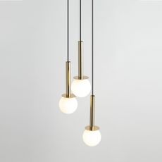 Luster na lanku DAISY 3xG9/12W/230V pr. 27 cm zlatá/čierna/biela
