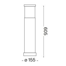 Ideal Lux - Vonkajšia lampa TRONCO 1xE27/42W/230V 60,5 cm IP65 hnedá