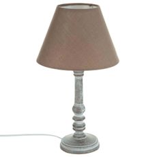DekorStyle Nočná lampa Leo sivá/hnedá