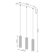 Čierne závesné svietidlo Gleam – Nice Lamps