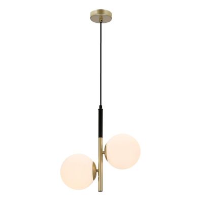 Závesné svietidlo v zlatej farbe so skleneným tienidlom 32.5x15 cm Duo - Candellux Lighting