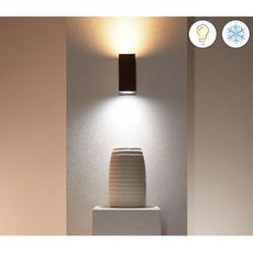 WiZ -LED RGBW Stmievateľné nástenné svietidlo UP&DOWN 2xGU10/4,7W/230V čierna Wi-Fi