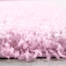 Ayyildiz , Kusový koberec Life Shaggy 1500 pink kruh, 200x200 (priemer) kruh, ružová, obývacia izba