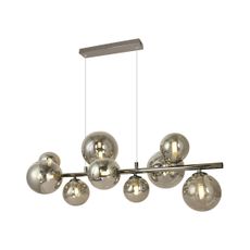 Brilagi - LED Luster na lanku MILLA 10xG9/3W/230V lesklý chróm/dymová