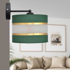 Nástenná lampa HELEN 1xE27/15W/230V zelená/zlatá