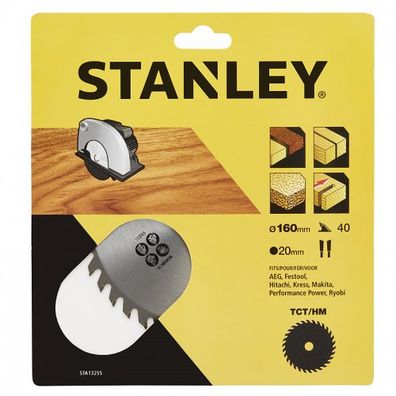 TCT/HM pílový kotúč 160 x 20 mm, 40 zubov Stanley STA13255
