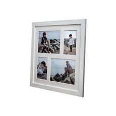 Biely rámček na 4 fotografie Styler Narvik, 39 × 39 cm