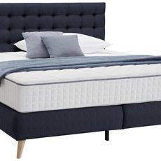 Carryhome BOXSPRINGOVÁ POSTEĽ, 160/200 cm, textil, tmavomodrá