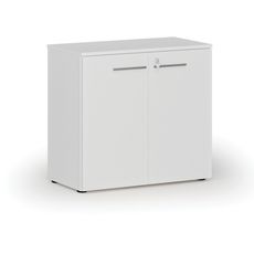 Kancelárska skriňa s dverami PRIMO WHITE, 800 x 420 x 740 mm, biela