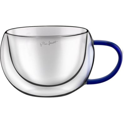 Lamart LT9113 2-dielna súprava pohárov na cappuccino Vaso, 270 ml, modrá