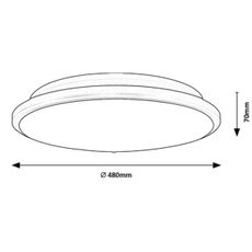 Rabalux 71130 - LED Stropné svietidlo ENGON LED/45W/230V 3000K čierna 48 cm