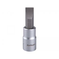 Hlavice zástrčná skrutkovač plochý, 1/4", 7mm, L 37mm, CrV/S2