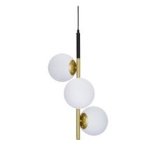 Závesné svietidlo v zlatej farbe so skleneným tienidlom 32.5x32.5 cm Duo - Candellux Lighting