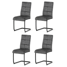 Sada jedálenských stoličiek Vintage DCL-D1275GREY4, 4 ks