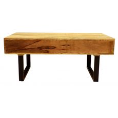indickynabytok.sk - Konferenčný stolík Manu s kovovými nohami 110x45x60 indický masív mango