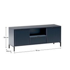 KONDELA Style LS 3 tv stolík indigo modrá