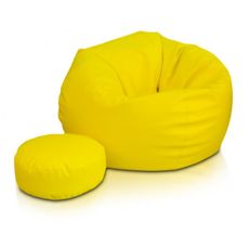 Sedací vak Classic žltá 50L ekokoža TiaHome