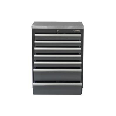 Dielenská skrinka s nerezovou pracovnou doskou | 7 šuplíkov | 680x465x950 mm Matabro SET-CA01063