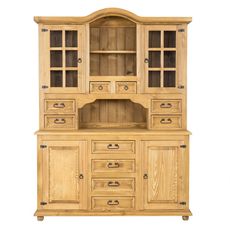 Kredenc z masívu vit 117 slim - k03 - biela patina