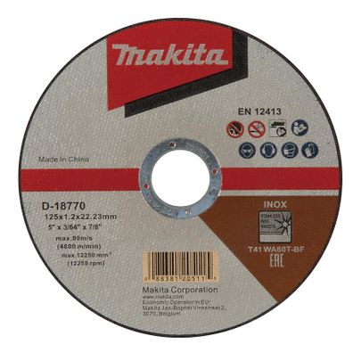 Kovový Rezací Kotúč Inox Makita 125X1,2MM D-18770