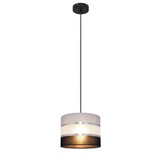 Luster na lanku HELEN 1xE27/15W/230V pr. 20 cm čierna/šedá/strieborná