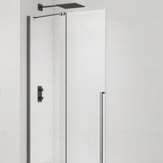 Sprchová zástena walk-in 120 cm SAT Xmotion PVD Gun metal SATBWIXM120GM