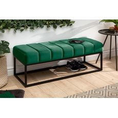 Beaute Petit lavička 110cm zamatová smaragdovo zelená