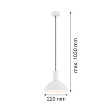 Argon 4220 - Luster na lanku SINES 1xE27/15W/230V pr. 28 cm biela
