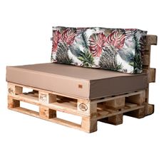 Golden Garden Paletové sedenie GG133 podsedák a vankúš 120cm x 80cm x 15cm capuccino kvety
