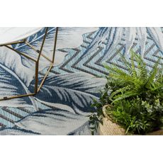 Dywany Łuszczów , Kusový koberec Botanic 65242 Feathers aqua – na von aj na doma, 117x170, modrá, chodba / predsieň