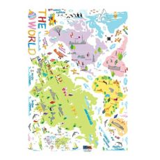 Detská mapa 135x65 cm World Map – Ambiance