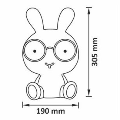 LED RGBW Stmievateľná detská nočná lampička 2,5W/230V králik biela