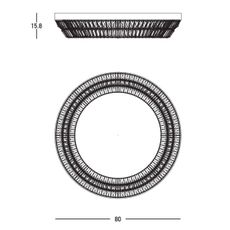Zambelis 23049 - LED Krištáľové stropné svietidlo LED/55W/230V 3000K mosadz