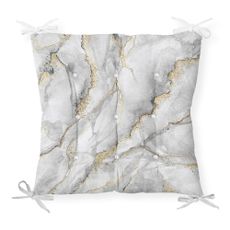 Sedák na stoličku Minimalist Cushion Covers Marble Gray Gold, 40 x 40 cm
