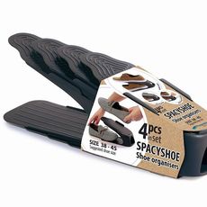 Prosperplast Sada 4 ks organizérů na boty SHOES antracit
