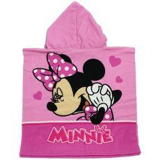 Kúpacie pončo - osuška s kapucňou Minnie Mouse - Disney - vyrobené z mikrovlákna - 100 x 50 cm