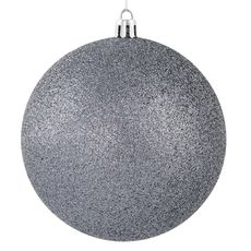 VIANOČNÁ BANKA NA STROMČEK SADA 4 KS (FI) 10 CM SIVÁ