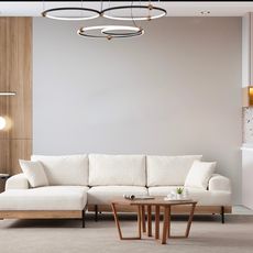 Elegantná rohová pohovka Eti, 280 x 170 cm, ľavá, biela