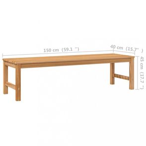 Záhradná lavica teak Dekorhome 150 cm