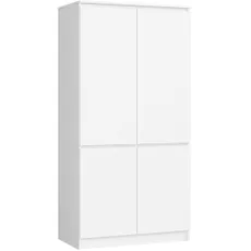 Ak furniture Šatní skříň CLP S90/4D bílá