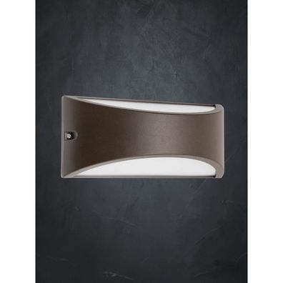 Redo 90192 - LED Vonkajšie nástenné svietidlo SCUDO LED/10W/230V 3000K IP54 hnedá