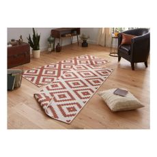 Hnedo-krémový vonkajší koberec NORTHRUGS Malta, 80 x 250 cm